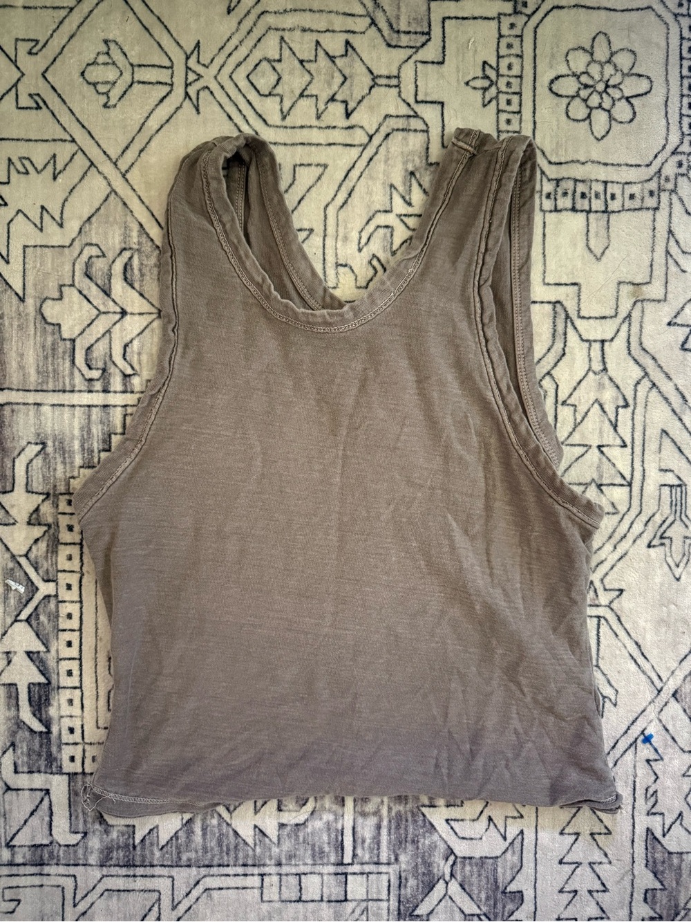 Free people movement back to basics tank grey women’s size small crop